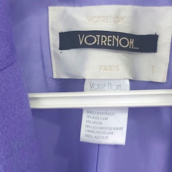 Women's wool purple blazer - Picture 4 of 4